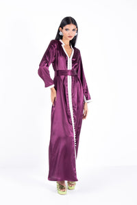 Leila Moroccan Kaftan in Plum