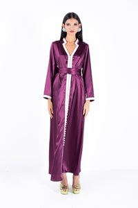 Leila Moroccan Kaftan in Plum