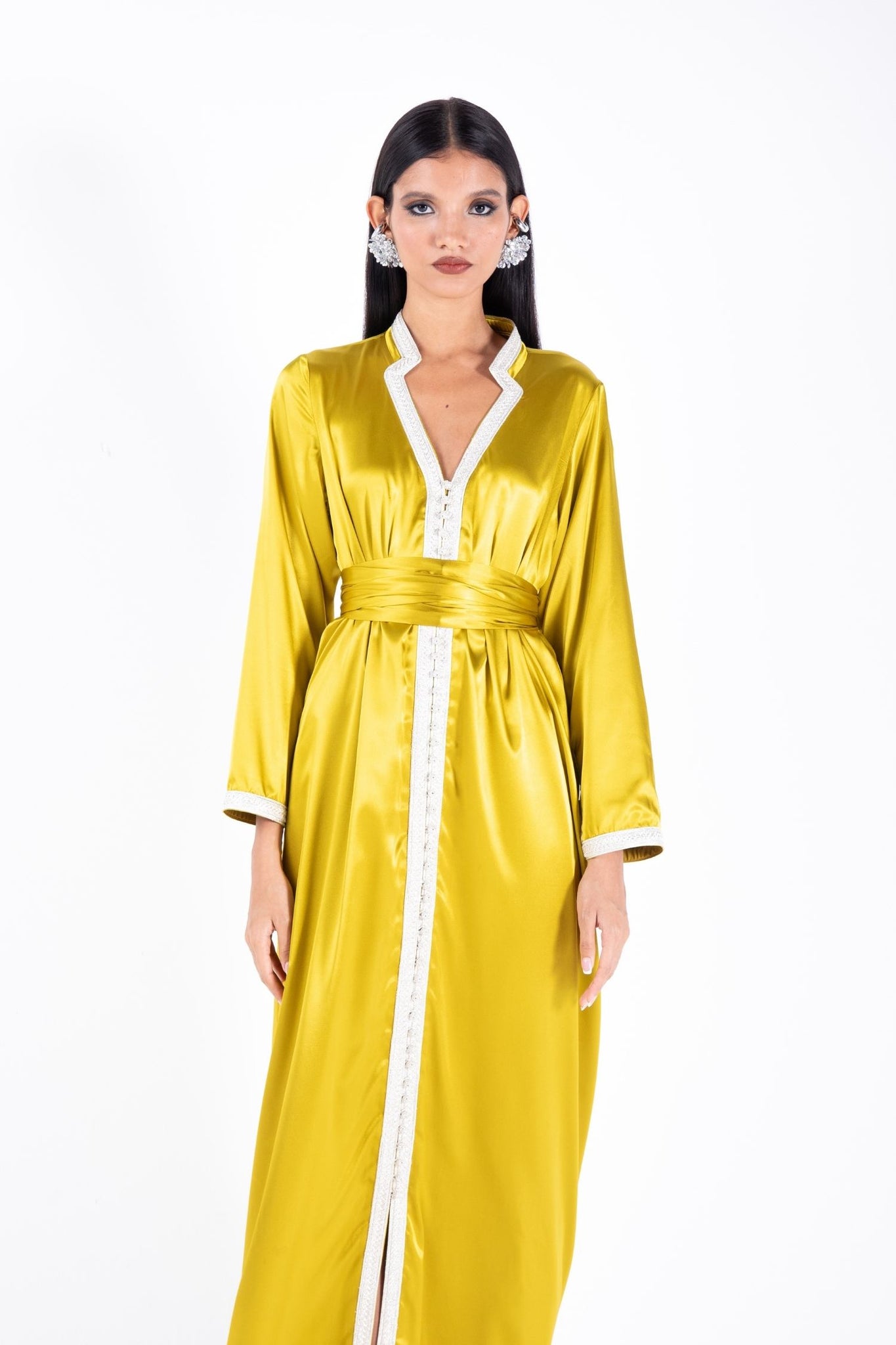 Leila Moroccan Kaftan in Yellow