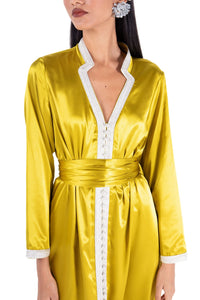 Leila Moroccan Kaftan in Yellow