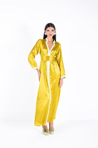 Leila Moroccan Kaftan in Yellow